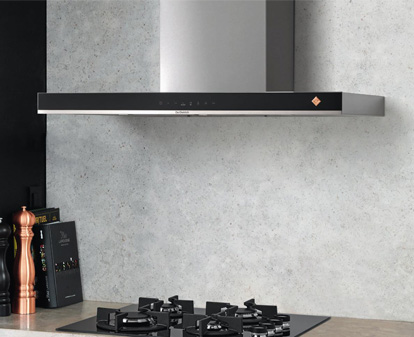 Hotte droite décorative